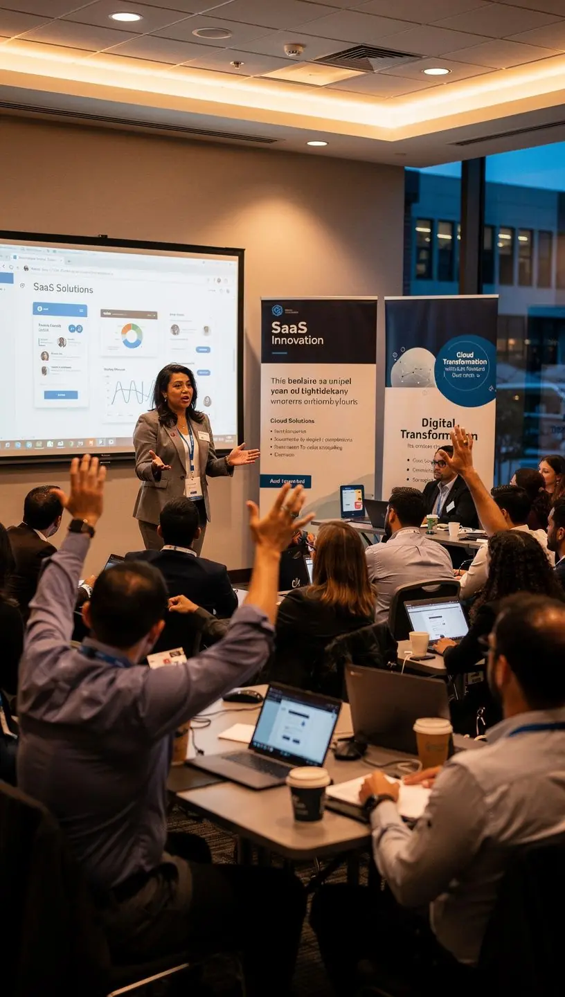 Illustration of interconnected digital tools icons representing automation and workflow integration.